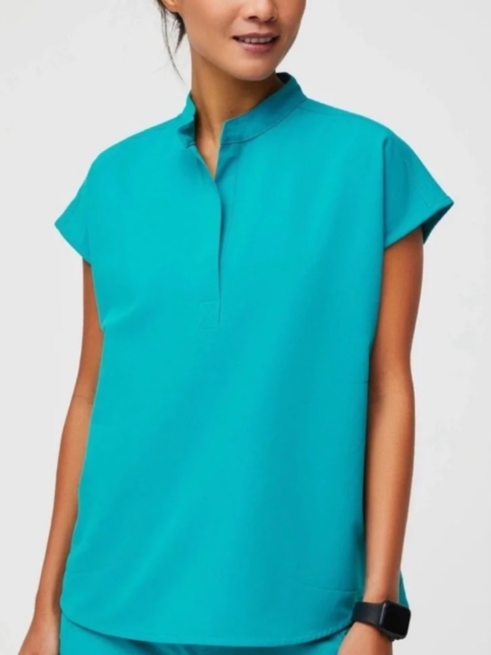 Figs Rafaela Oversized Scrub Top Teal Size S